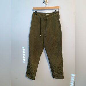 ASOS Olive green Quilted pants size 6 nylon